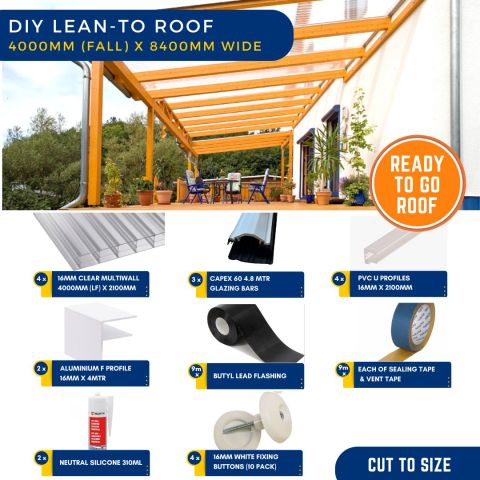 Lean to polycarbonate roof