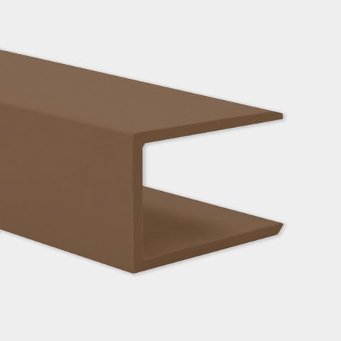 PVC U Profile-Brown-25mmx2100mm