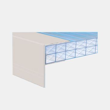 Aluminium F Profile-White-10mm x 3.0mtr