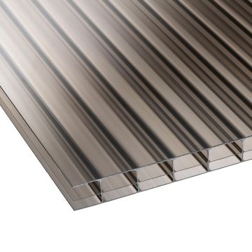 16mm Polycarbonate Sheet Triplewall - Bronze 6000mm x 1050mm