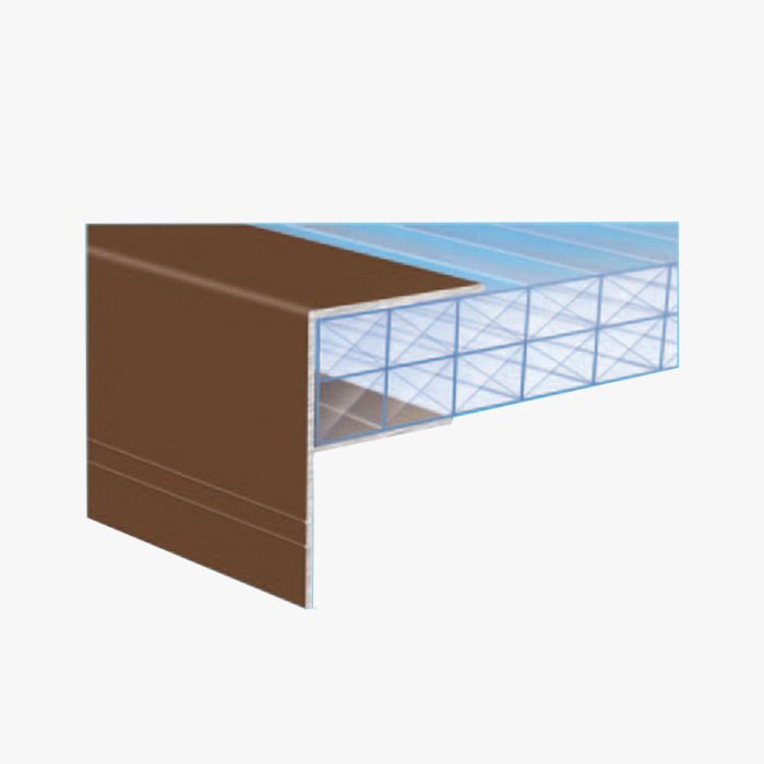 Aluminium F Profile-Brown-25mm x 4.0mtr