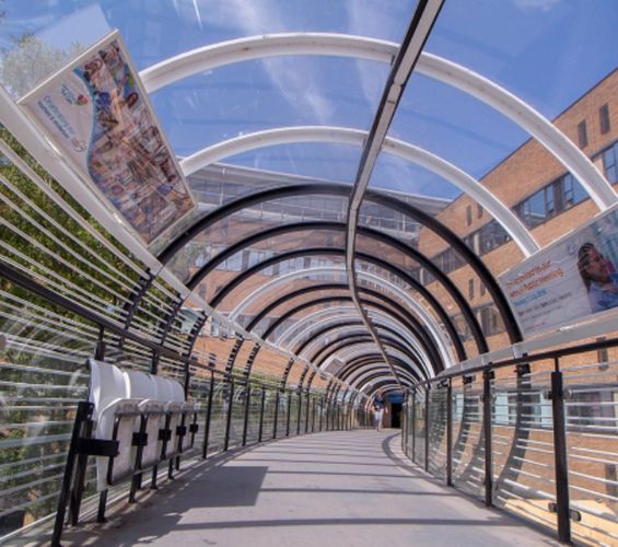 polycarbonate solid sheet walkway