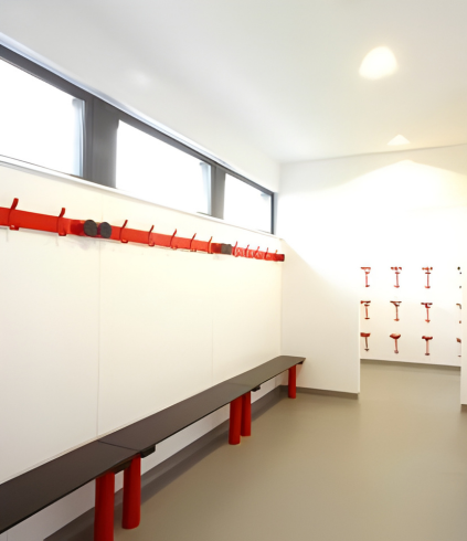 Changing room PVC wall cladding