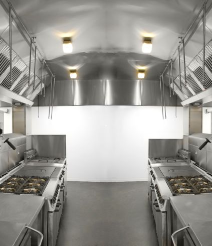Commercial kitchen PVC wall panels