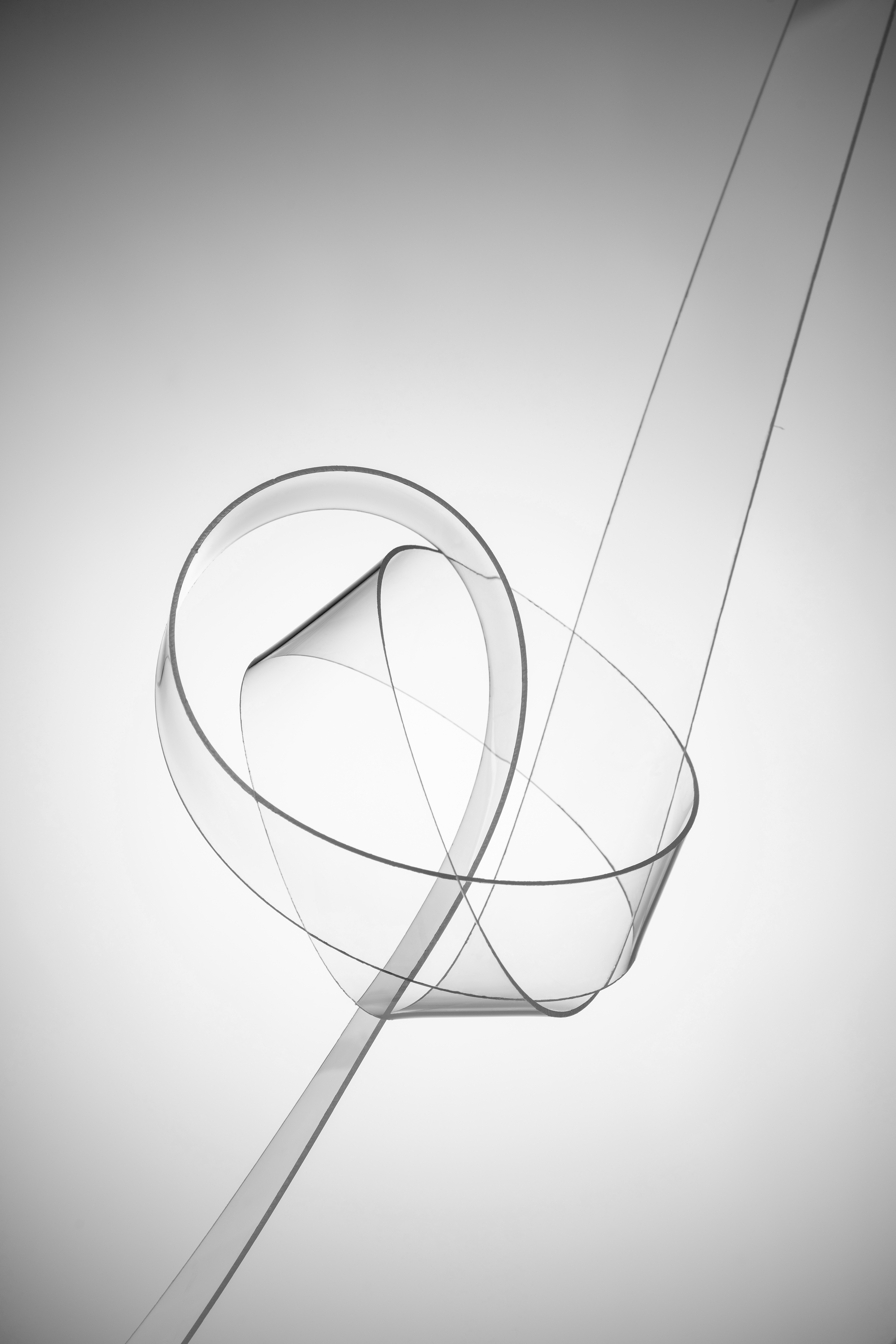 Marpet-g FS PETg sheet bent into knot demonstrating flexibility