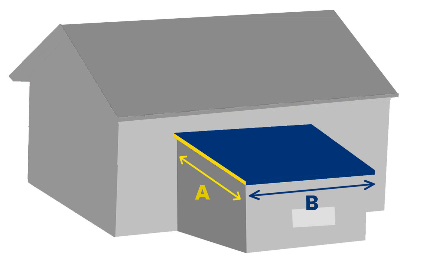 Diagram of an Lean-To Roof