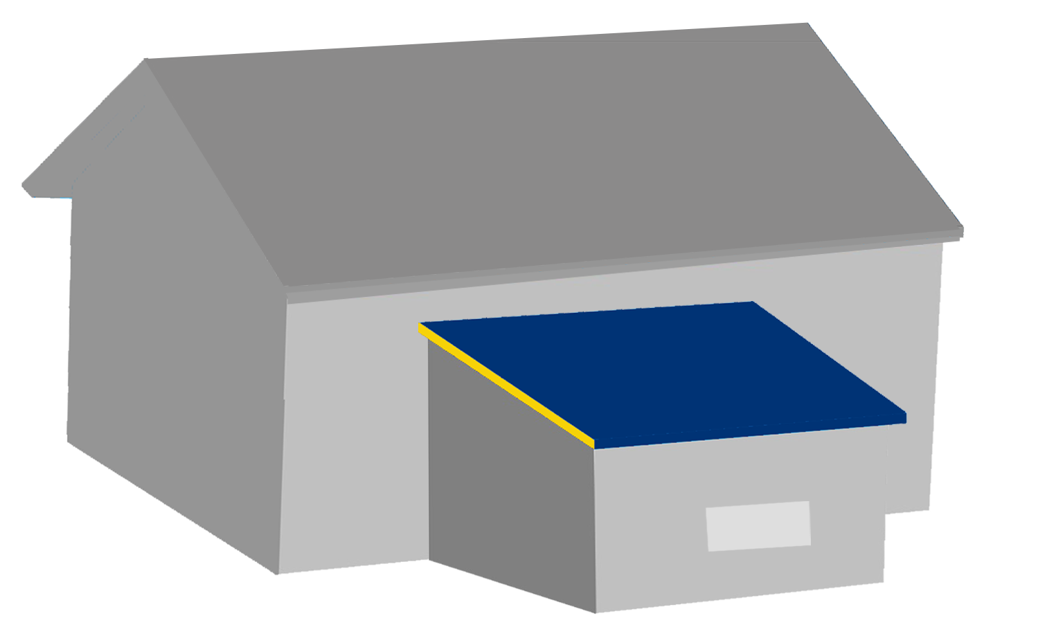 Diagram of an Lean-To Roof